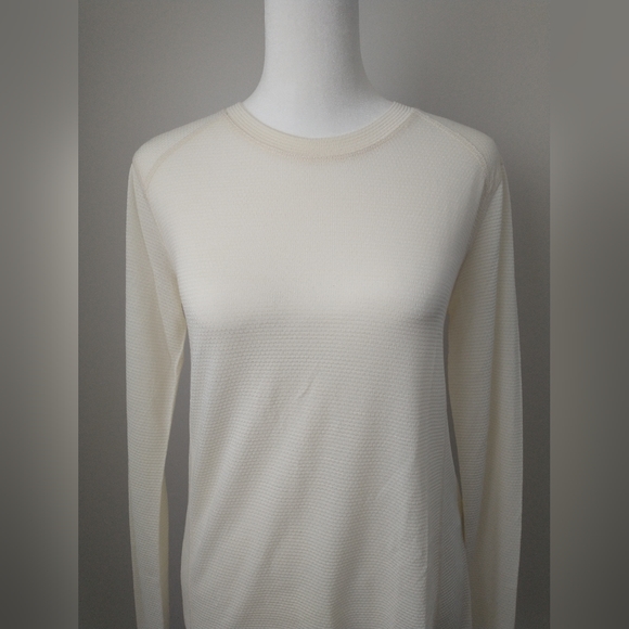 Allbirds ivory white active wear running yoga top M - Picture 3 of 8